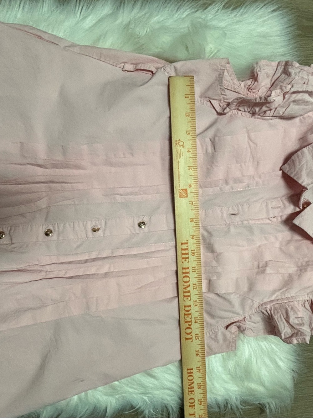 Sleeveless Pink Button-Front Ruffle Dress - Picture 3 of 8
